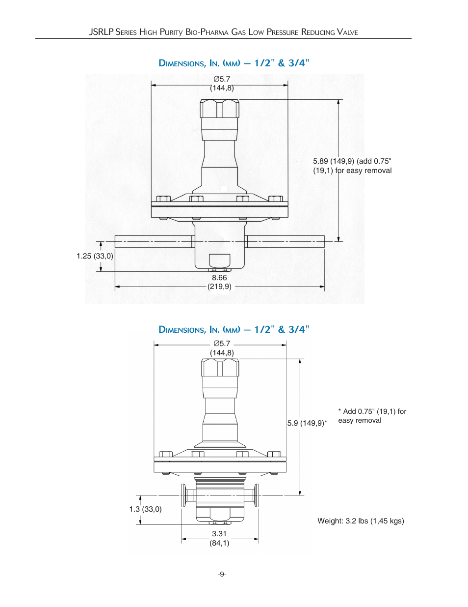 Steriflow JSRLP Series User Manual | Page 9 / 12