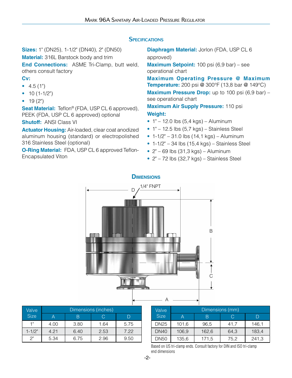 Steriflow Mark 96A Series User Manual | Page 2 / 6