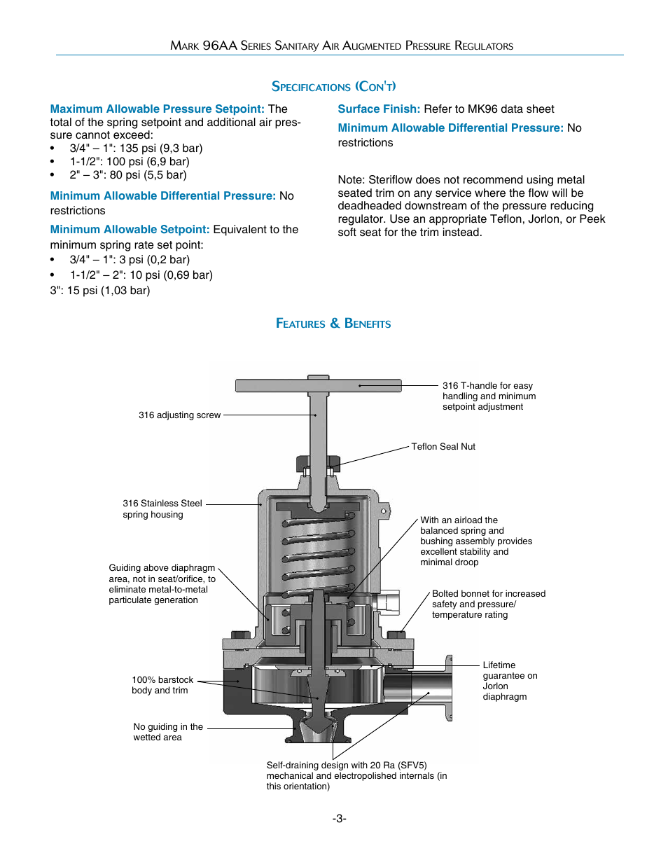 Steriflow Mark 96AA Series User Manual | Page 3 / 6