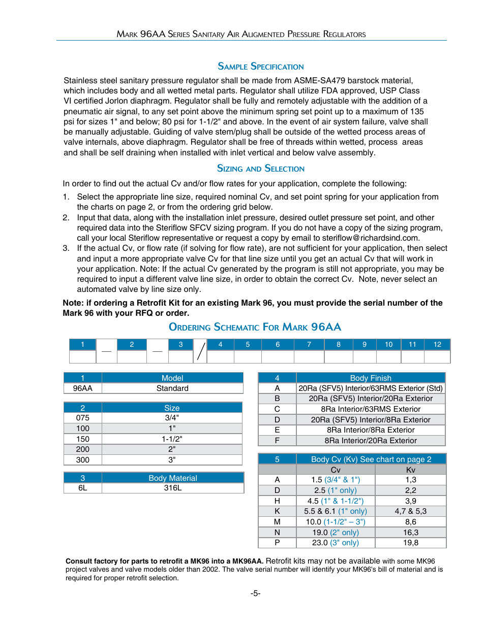 96aa | Steriflow Mark 96AA Series User Manual | Page 5 / 6