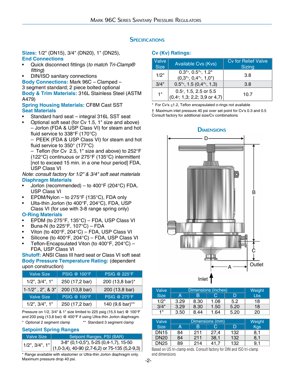 Steriflow Mark 96C Series User Manual | Page 2 / 4