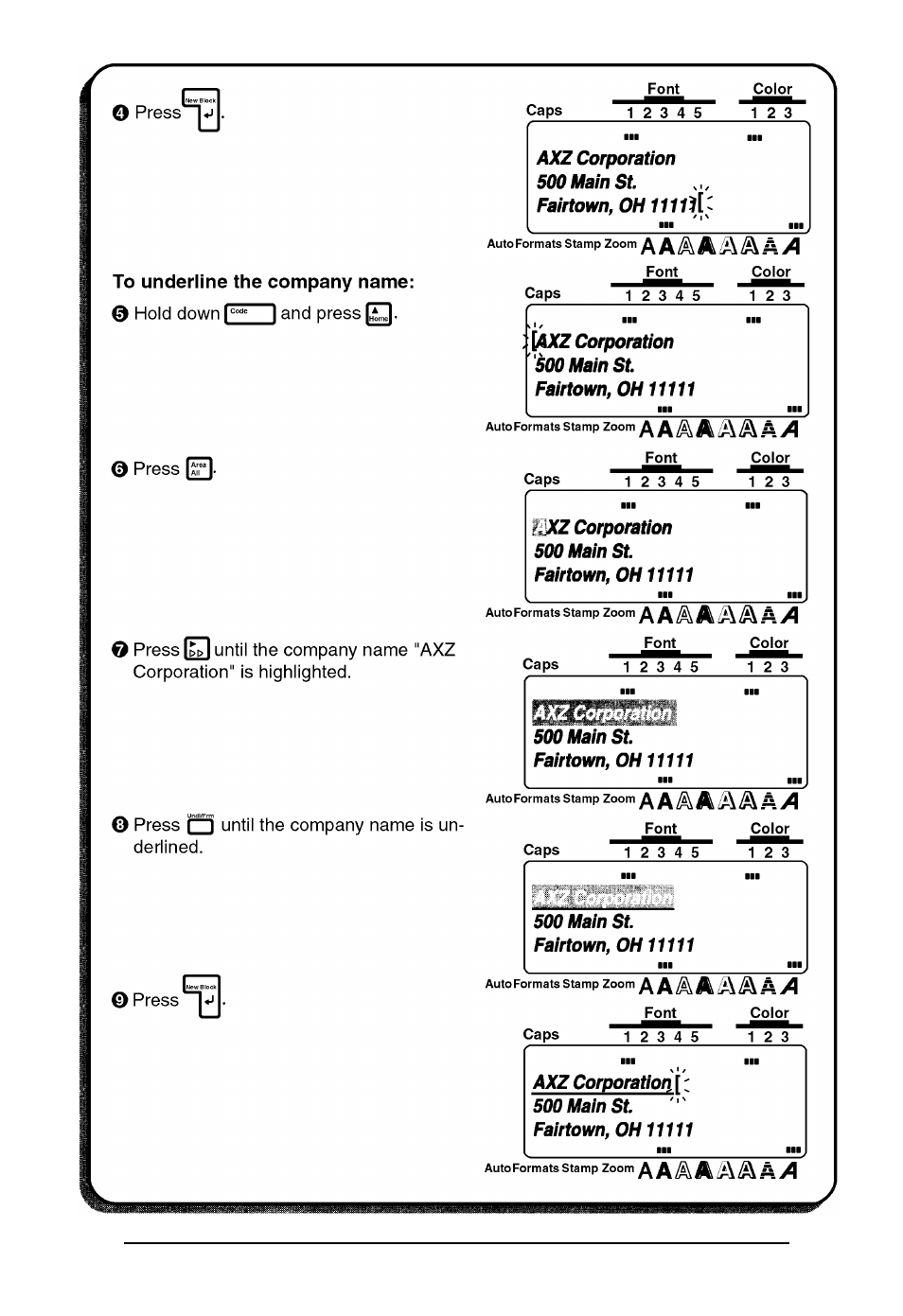 Brother P-touch 550 User Manual | Page 103 / 210
