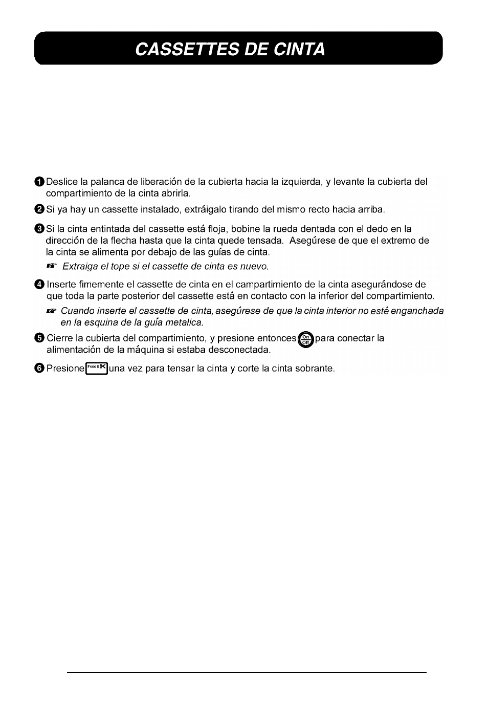 Cassette de cinta | Brother P-touch 550 User Manual | Page 167 / 210