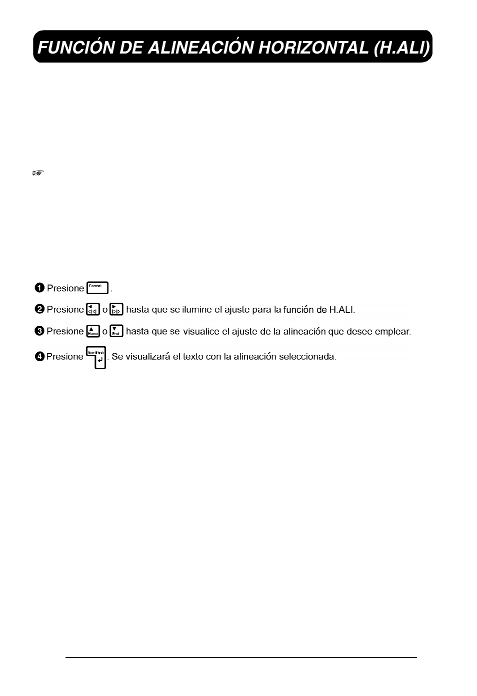 Funcion de alineacion horizontal | Brother P-touch 550 User Manual | Page 195 / 210