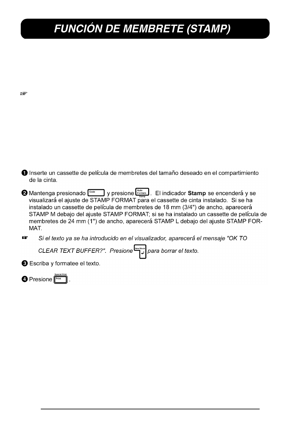 Funcion de membrete | Brother P-touch 550 User Manual | Page 201 / 210