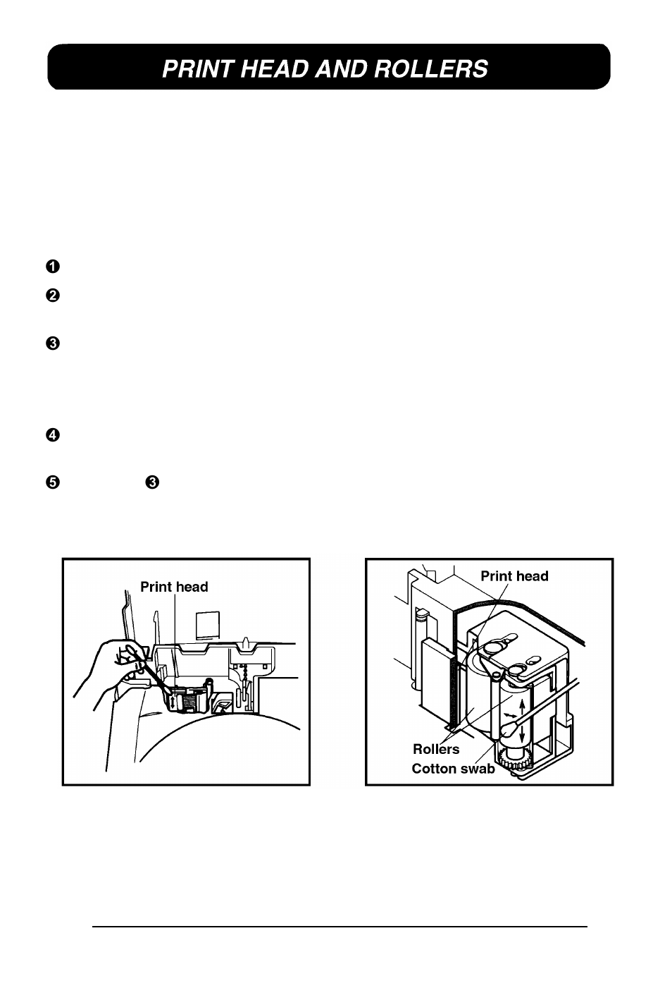 Print head and rollers | Brother P-touch 550 User Manual | Page 23 / 210