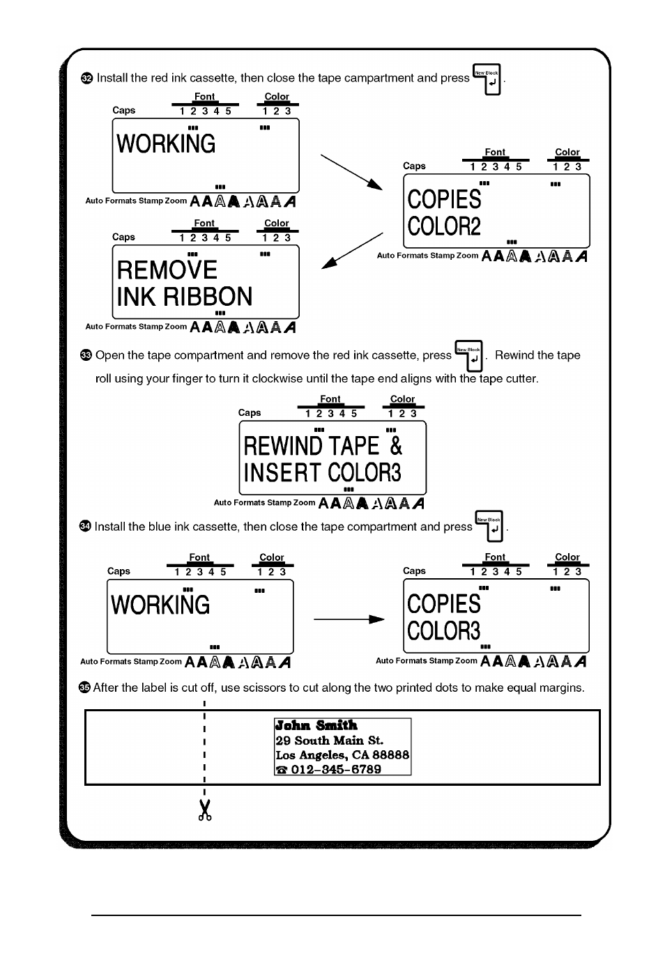 Brother P-touch 550 User Manual | Page 48 / 210