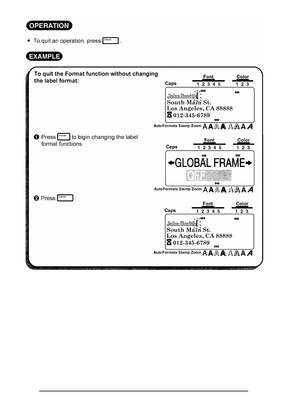 Brother P-touch 550 User Manual | Page 73 / 210