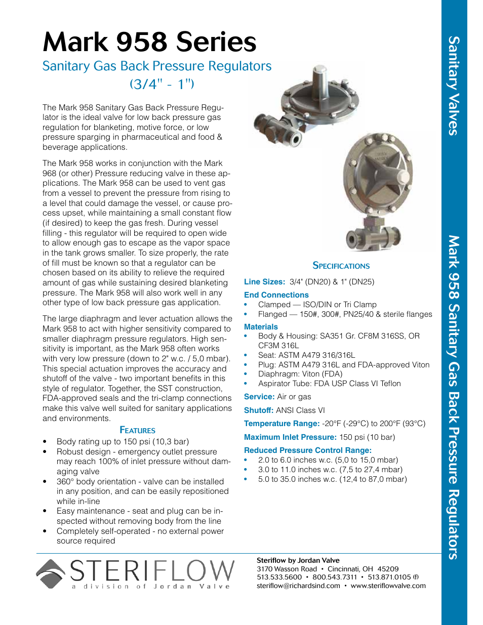 Steriflow Mark 958 Series User Manual | 7 pages