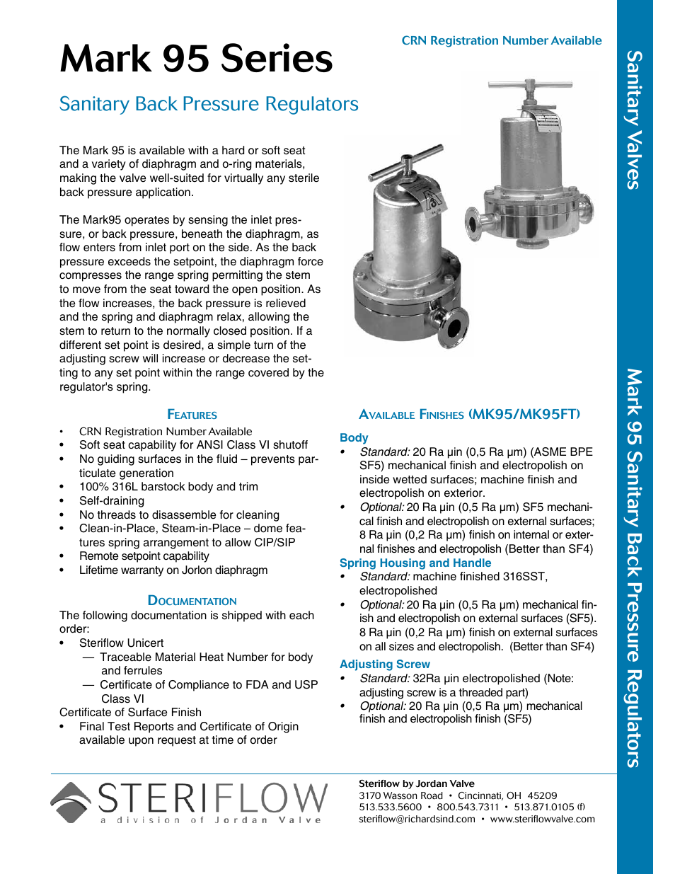 Steriflow MK95FT Series User Manual | 6 pages