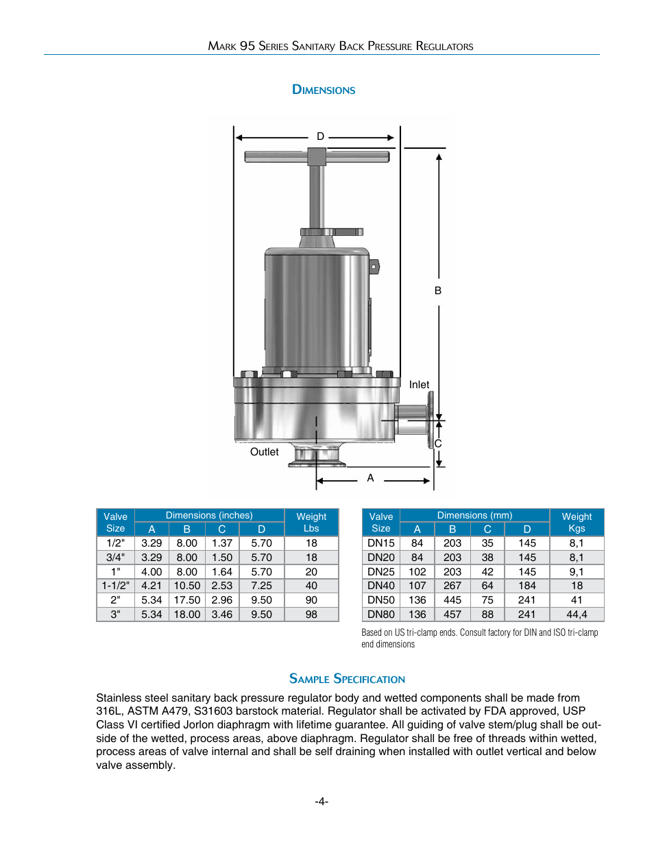 Steriflow MK95FT Series User Manual | Page 4 / 6