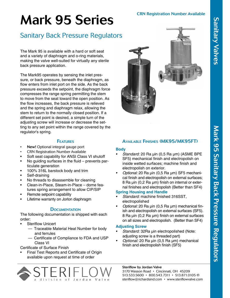 Steriflow Mark 95 Series User Manual | 6 pages