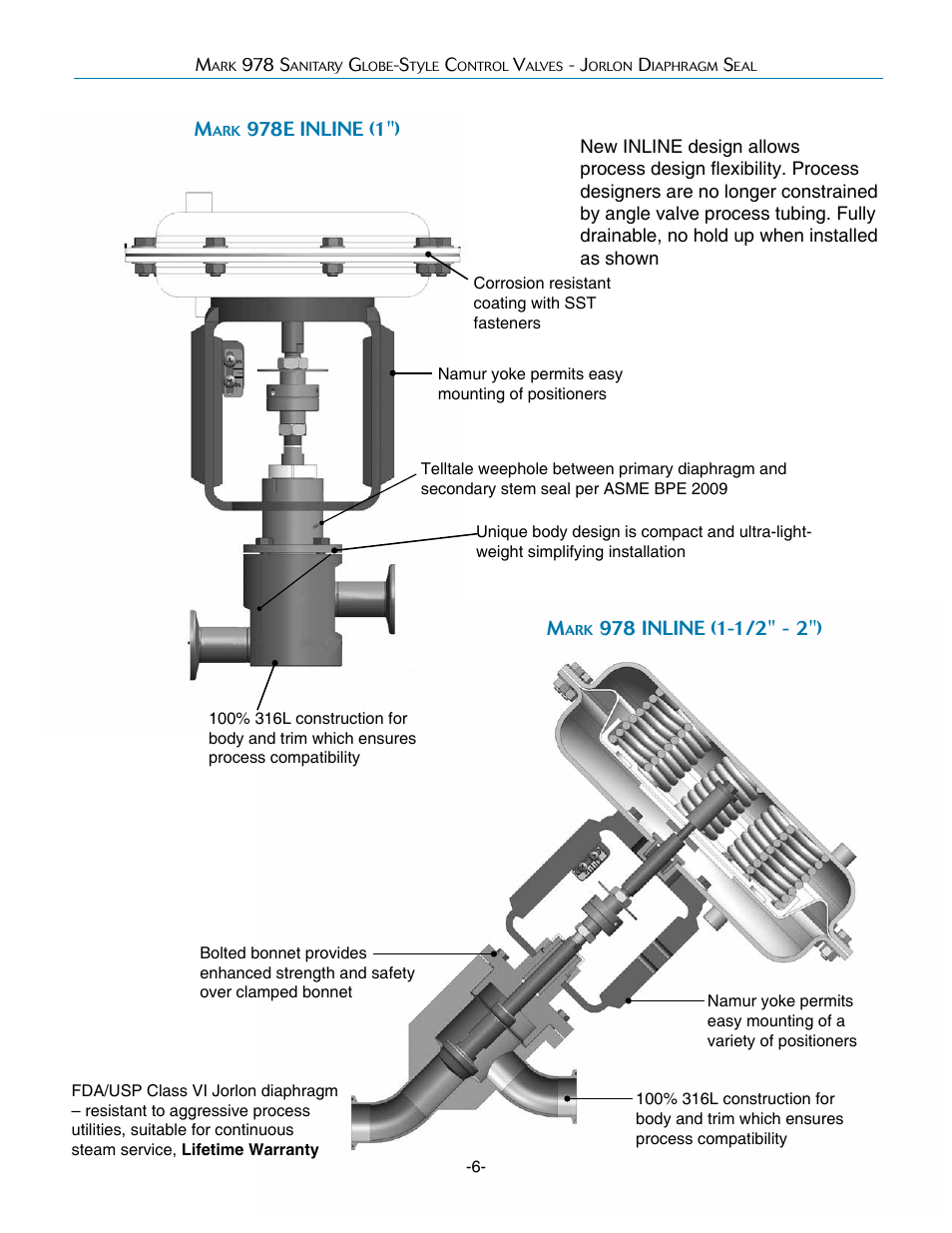 978e inline (1") | Steriflow Mark 978INLINE Series User Manual | Page 6 / 14