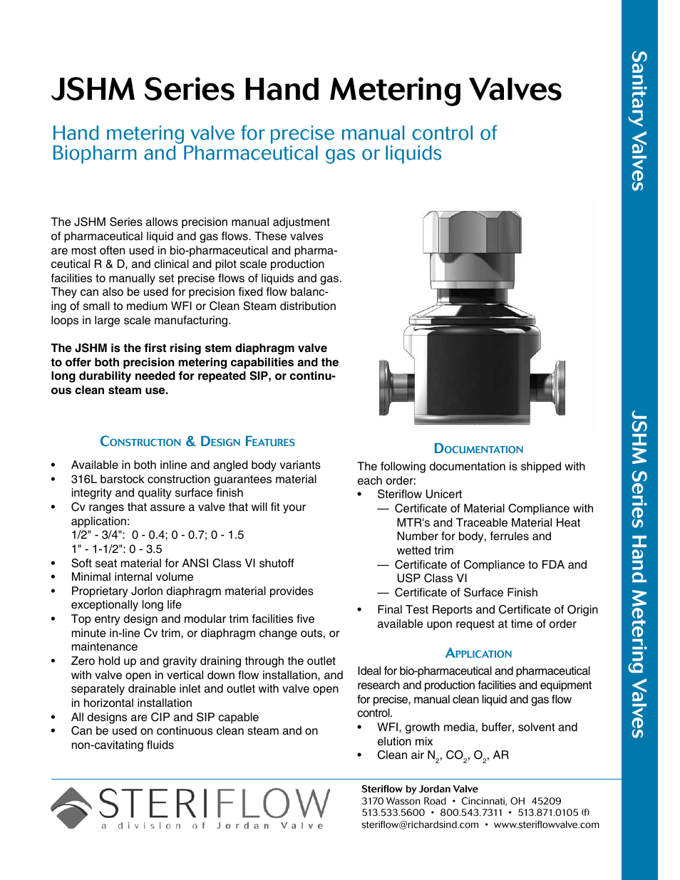Steriflow JSHM Series User Manual | 4 pages