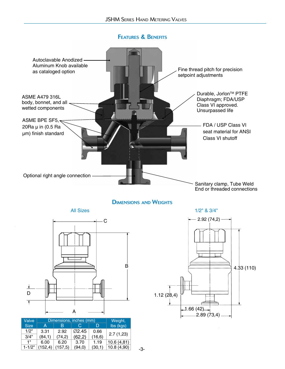 Steriflow JSHM Series User Manual | Page 3 / 4