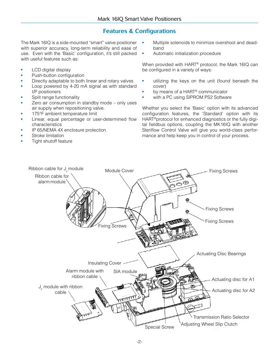 Features & configurations | Steriflow Mark 16IQ Series User Manual | Page 2 / 4