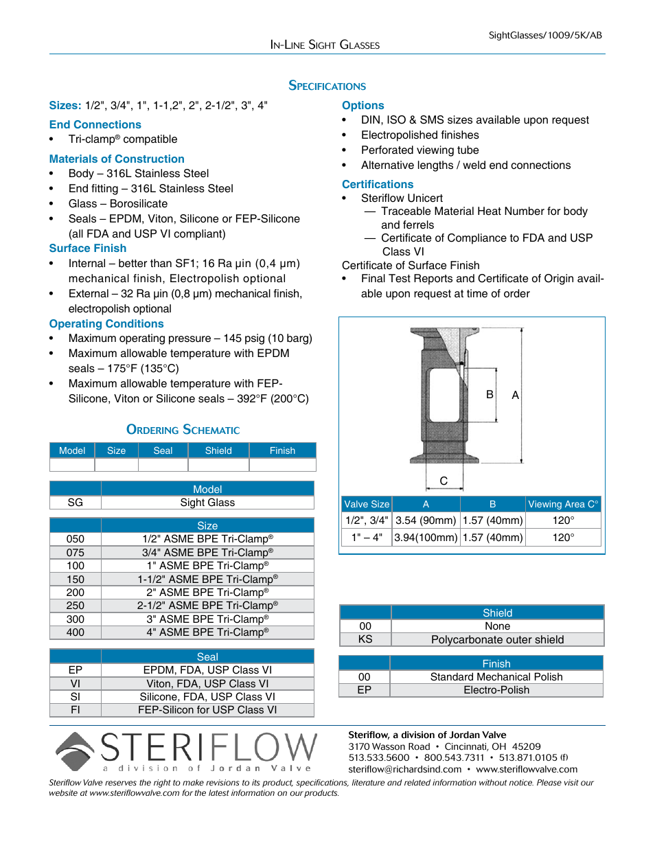 Steriflow SG Series User Manual | Page 2 / 2