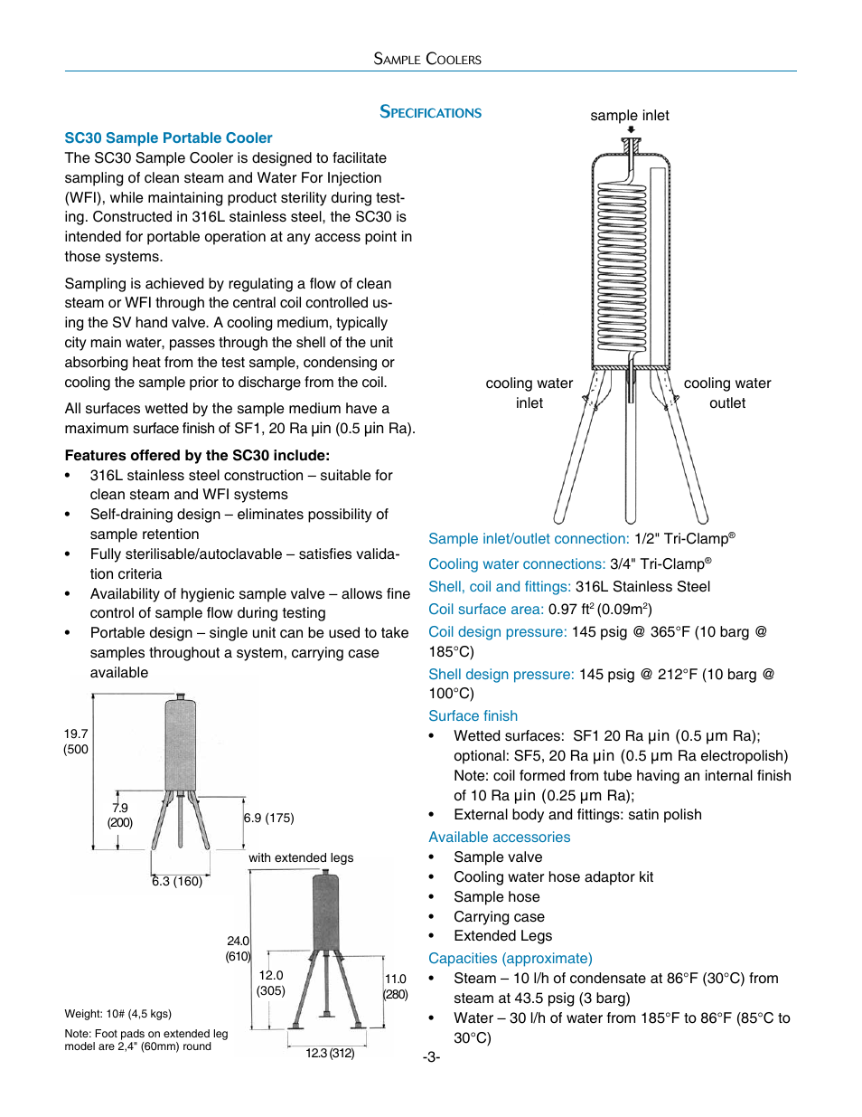 Steriflow SC30 Series User Manual | Page 3 / 8