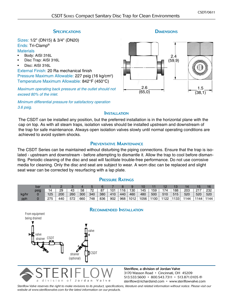 Steriflow SVC-SHC Series User Manual | Page 2 / 2