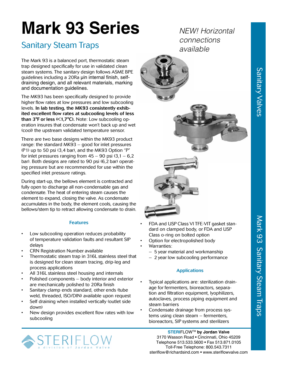 Steriflow Mark 93 Series User Manual | 9 pages