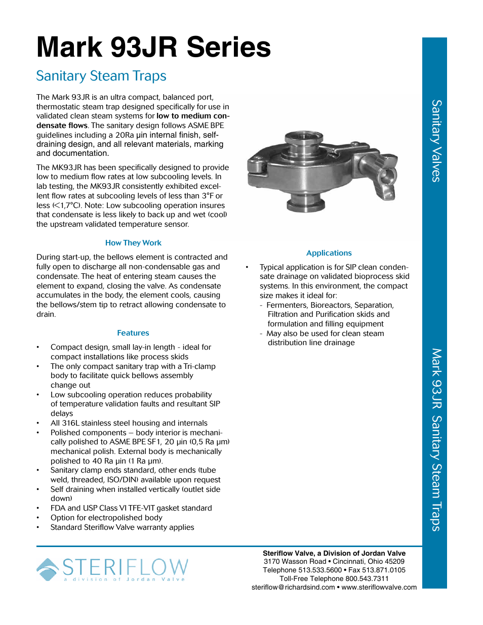 Steriflow Mark 93JR Series User Manual | 4 pages