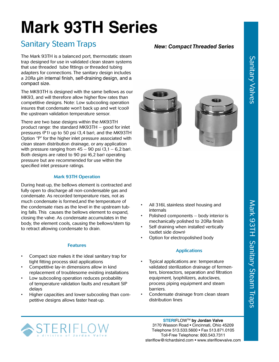 Steriflow Mark 93 Series User Manual | 4 pages