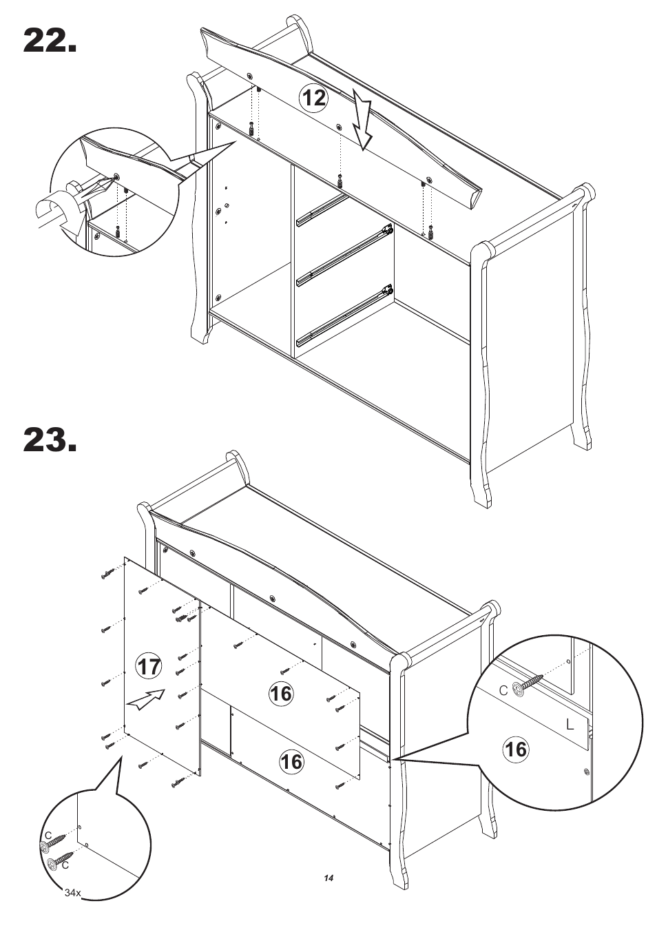 Storkcraft Aspen Combo Dresser User Manual | Page 15 / 20
