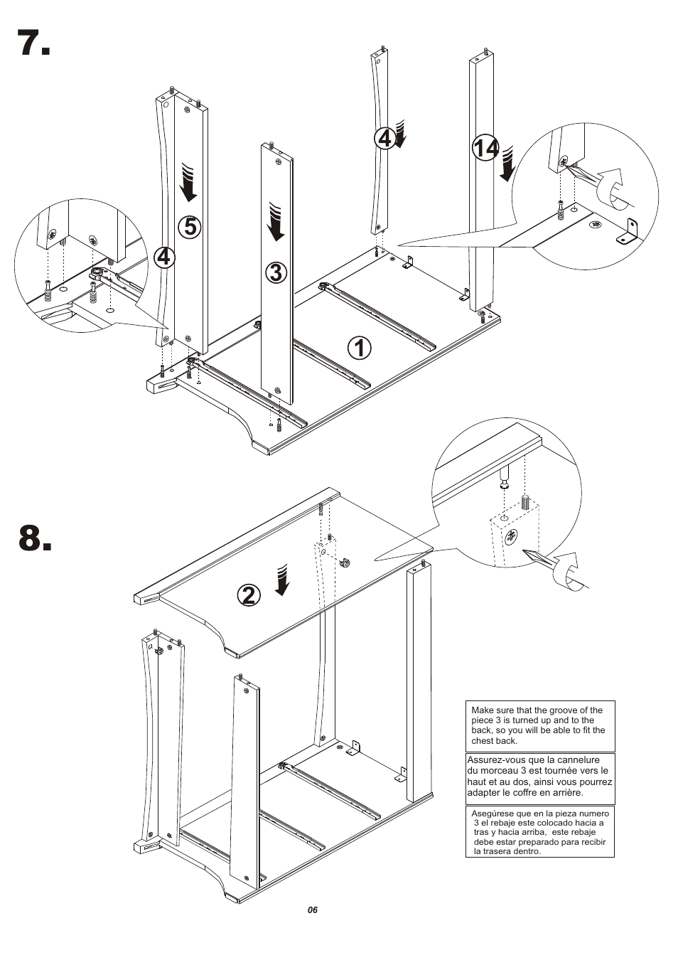 Storkcraft Beatrice 3 Drawer Chest User Manual | Page 7 / 13