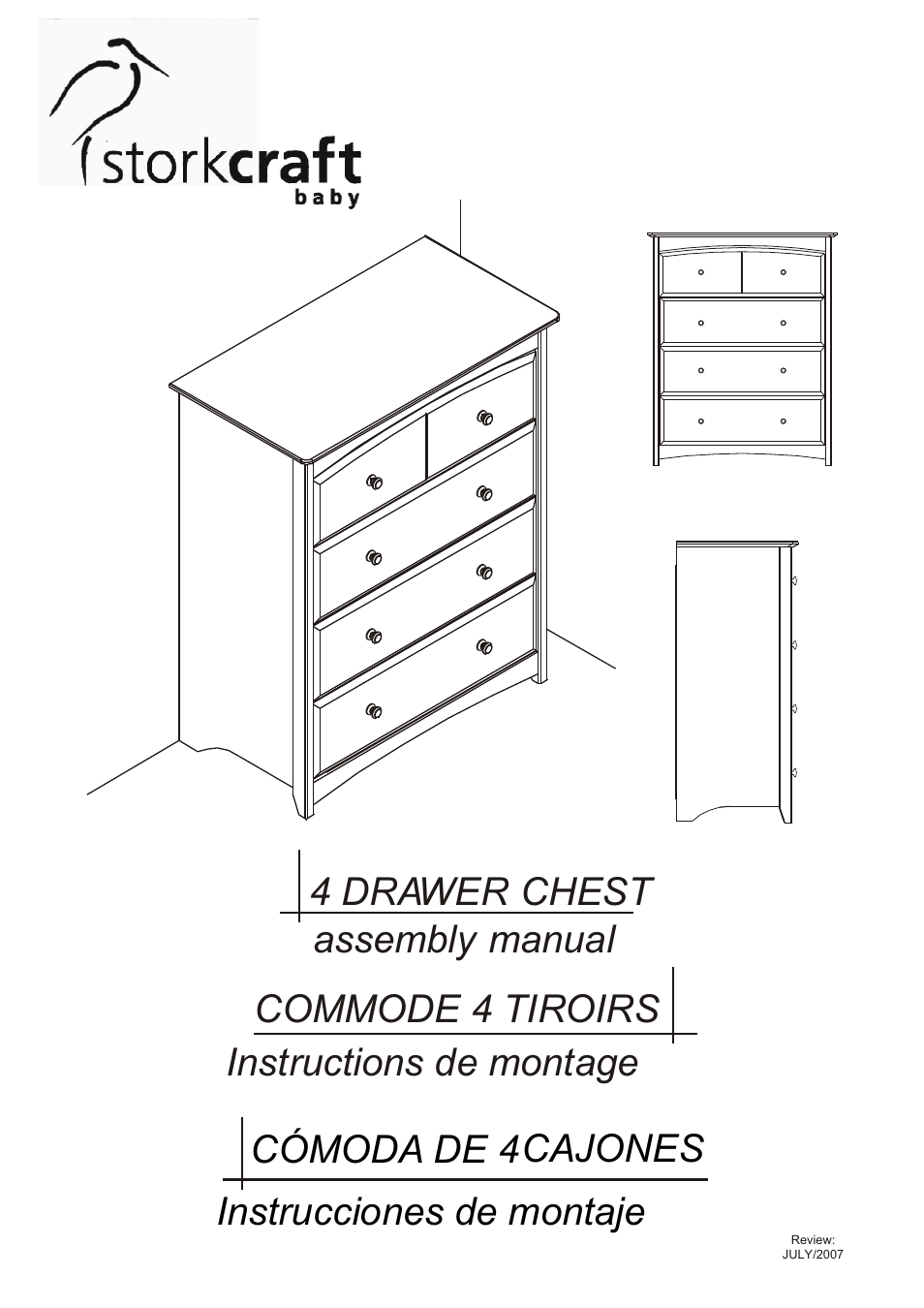 Storkcraft Beatrice 4 Drawer Chest User Manual | 13 pages