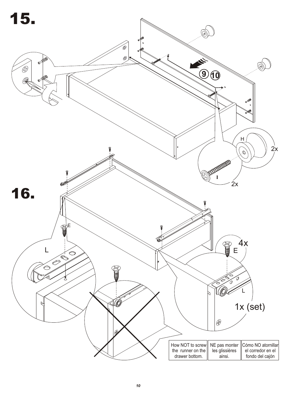 1x (set) | Storkcraft Beatrice 4 Drawer Chest User Manual | Page 11 / 13