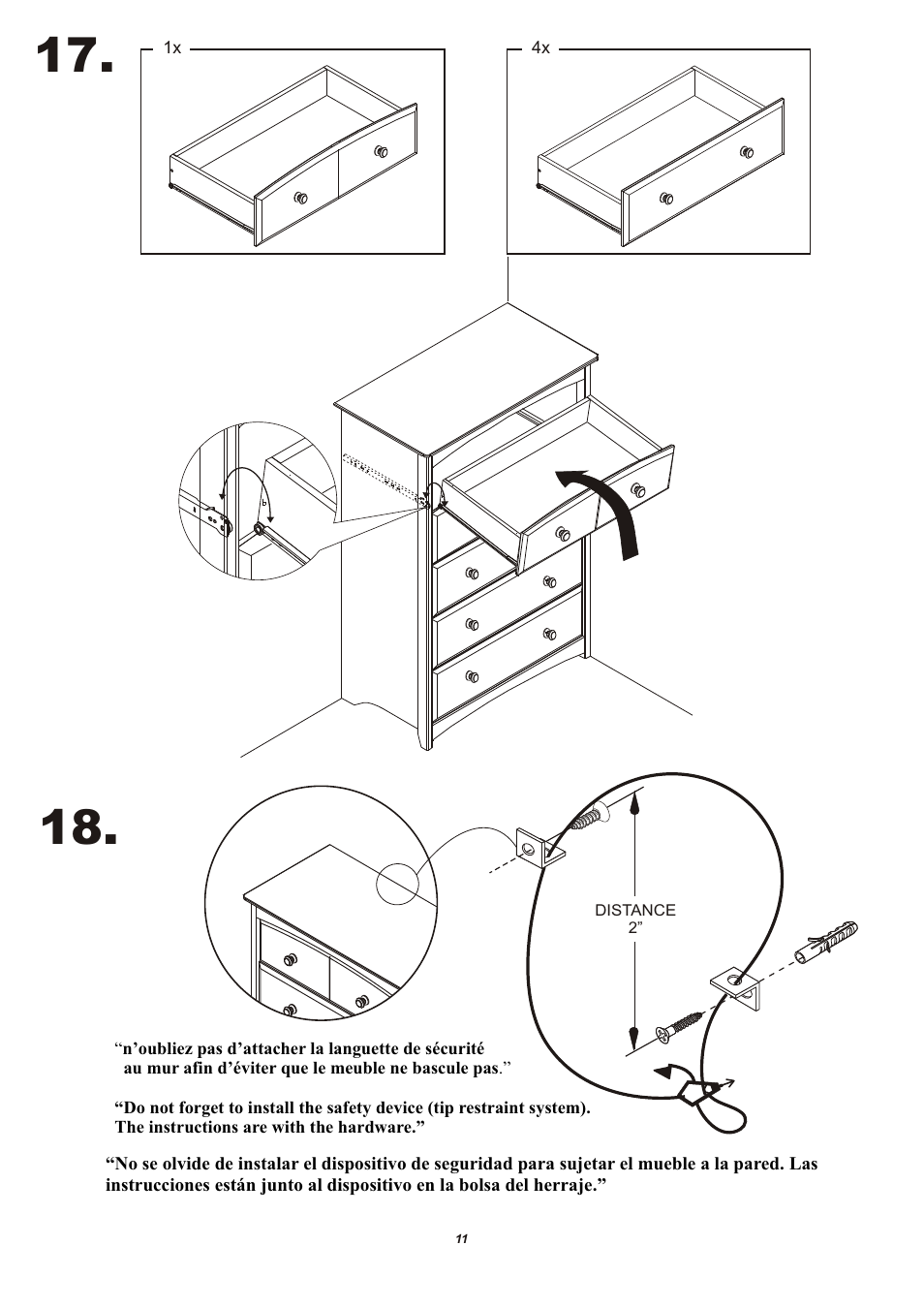 Storkcraft Beatrice 5 Drawer Chest User Manual | Page 12 / 13