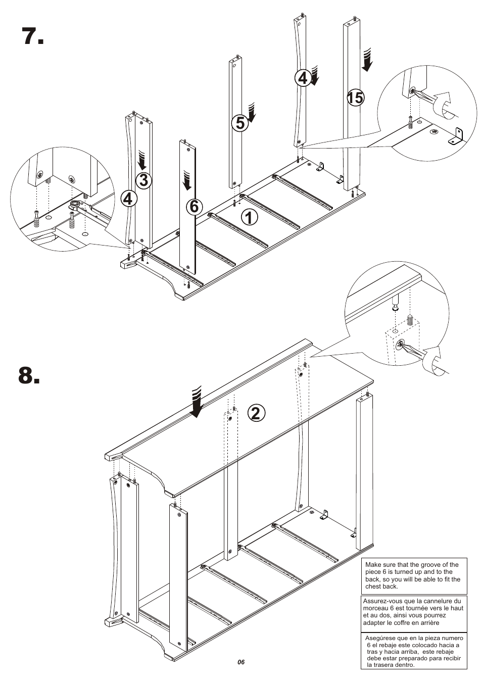 Storkcraft Beatrice 5 Drawer Chest User Manual | Page 7 / 13