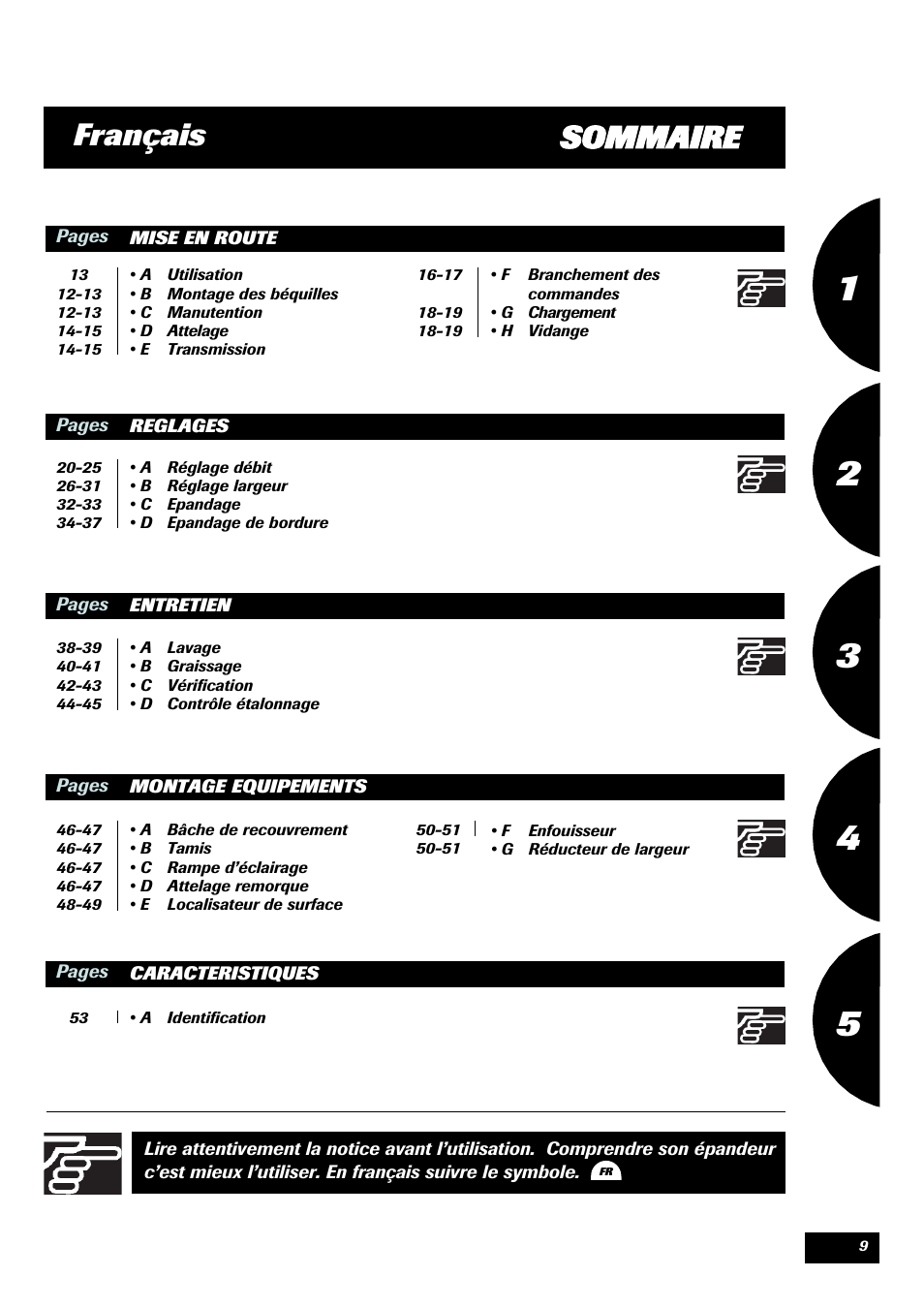Sommaire français | Sulky DRC User Manual | Page 11 / 55