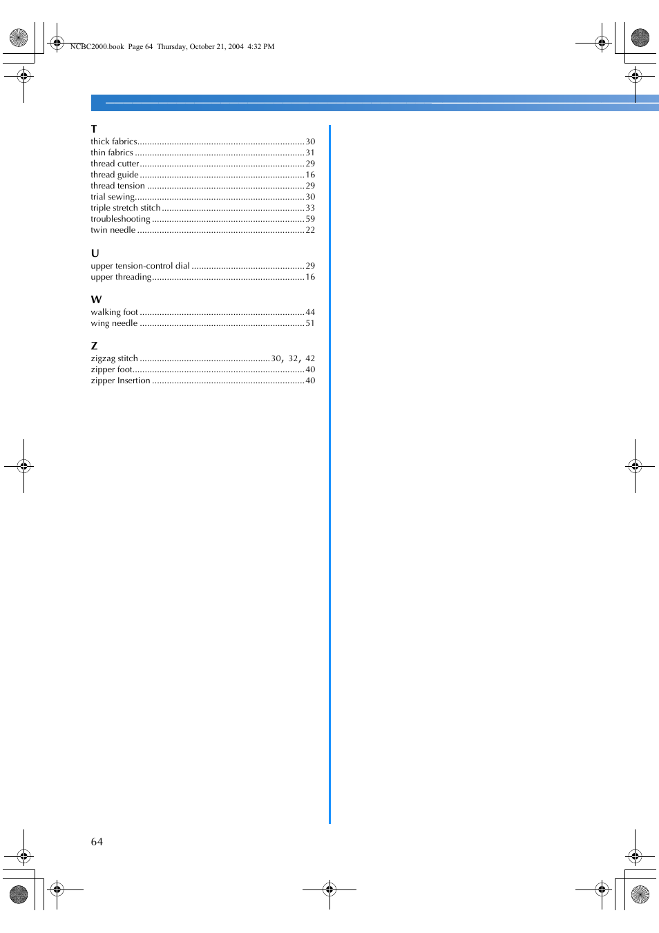 Brother EX 660 User Manual | Page 66 / 67