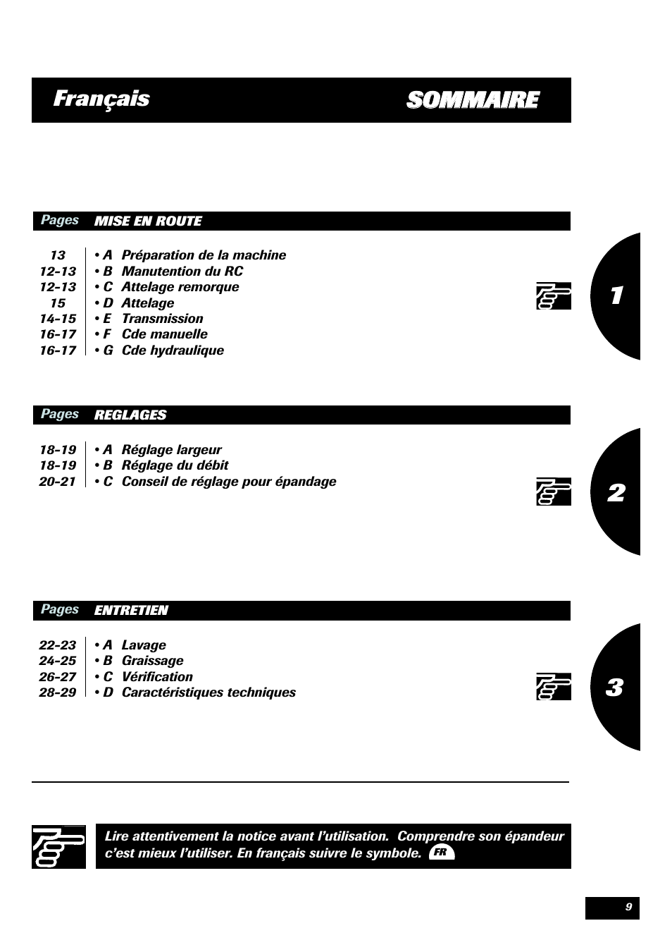 Sso om mm ma aiir re e français | Sulky Monorotor C User Manual | Page 11 / 31