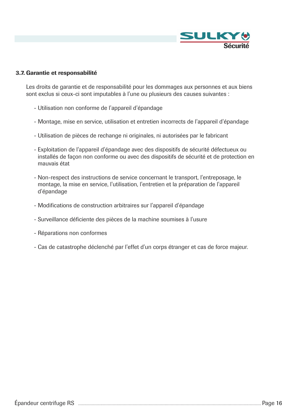 Sulky RS 350 - 1000 User Manual | Page 18 / 86