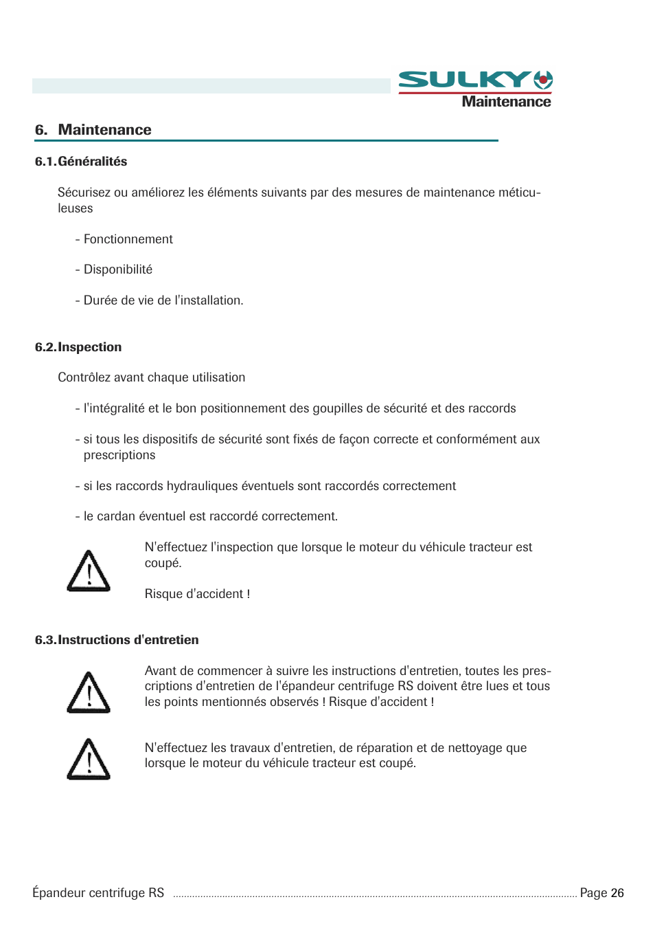 Sulky RS 350 - 1000 User Manual | Page 28 / 86