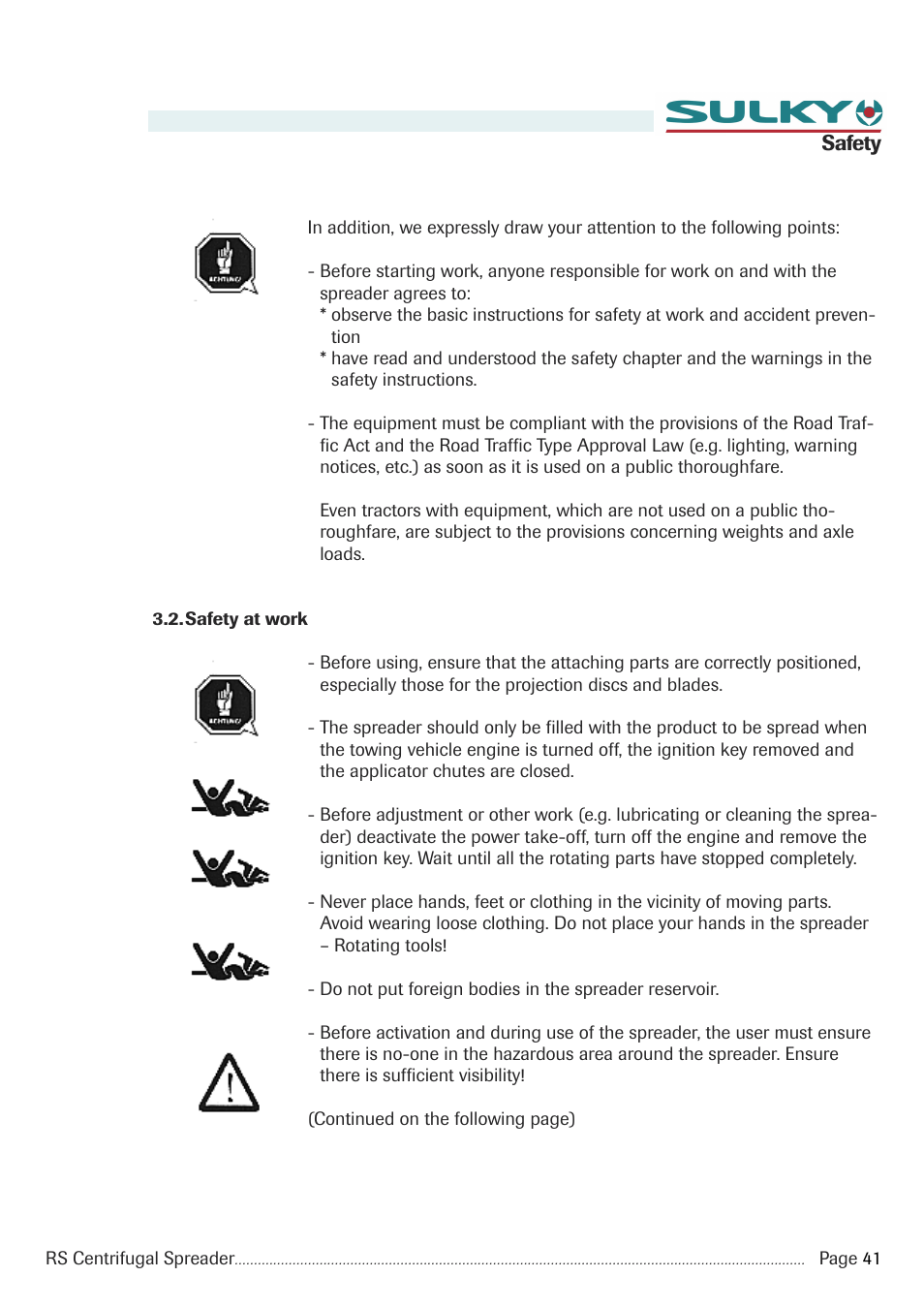 Sulky RS 350 - 1000 User Manual | Page 43 / 86