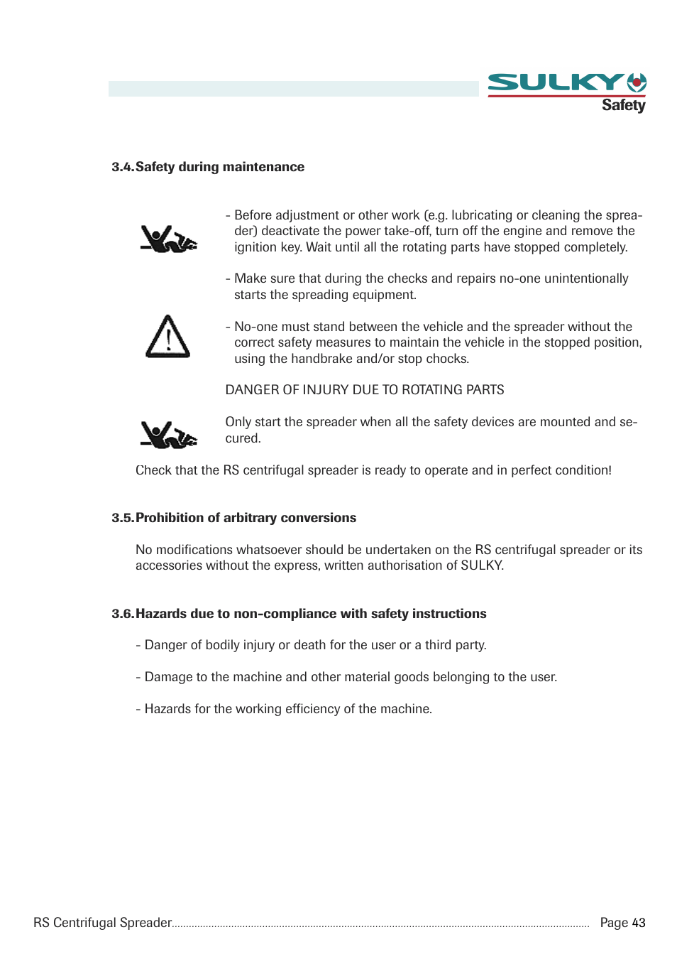 Sulky RS 350 - 1000 User Manual | Page 45 / 86