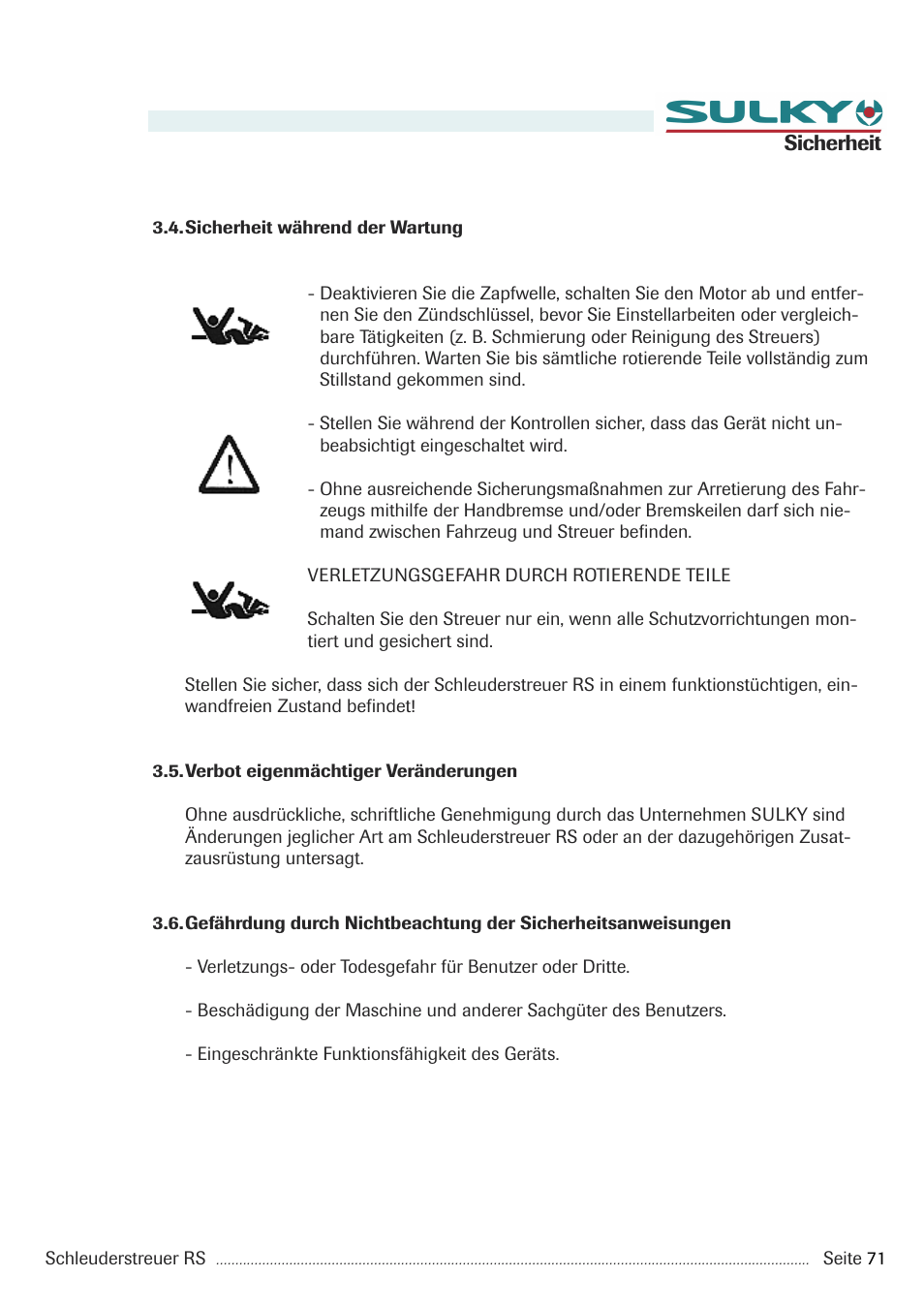 Sulky RS 350 - 1000 User Manual | Page 73 / 86