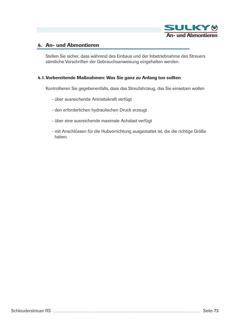 Sulky RS 350 - 1000 User Manual | Page 75 / 86