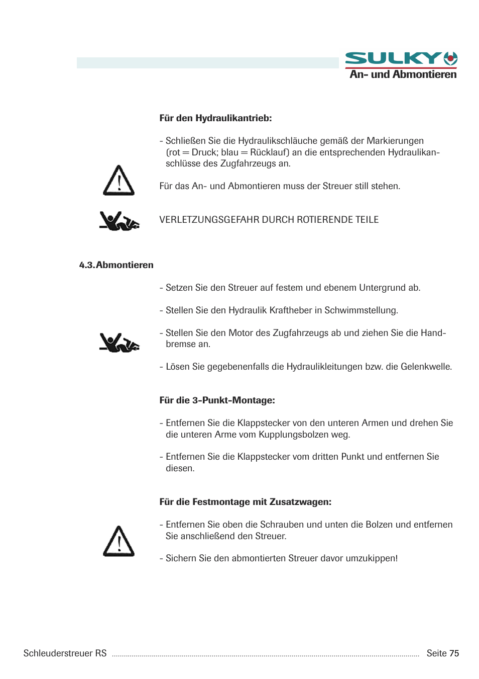 Sulky RS 350 - 1000 User Manual | Page 77 / 86