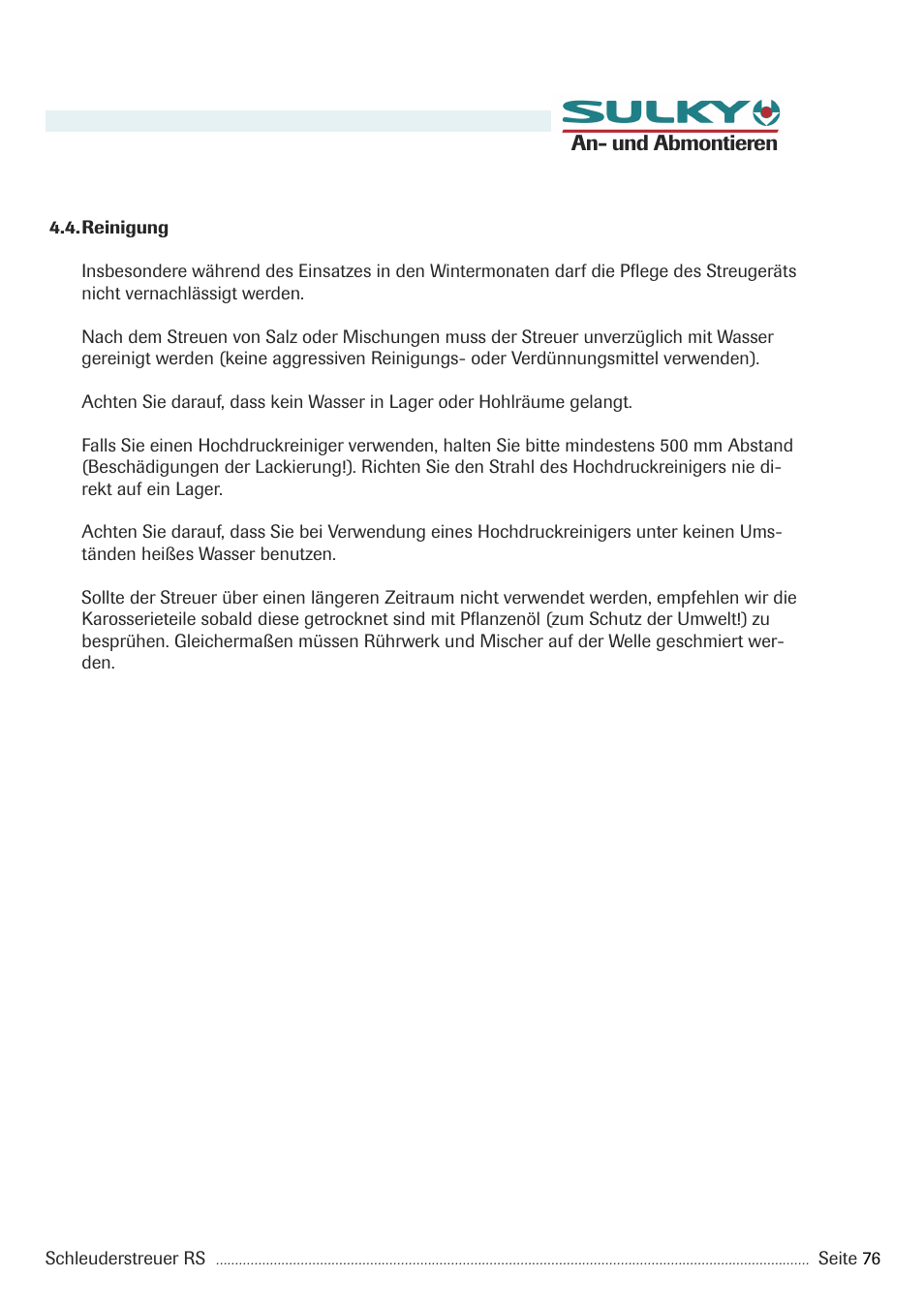 Sulky RS 350 - 1000 User Manual | Page 78 / 86