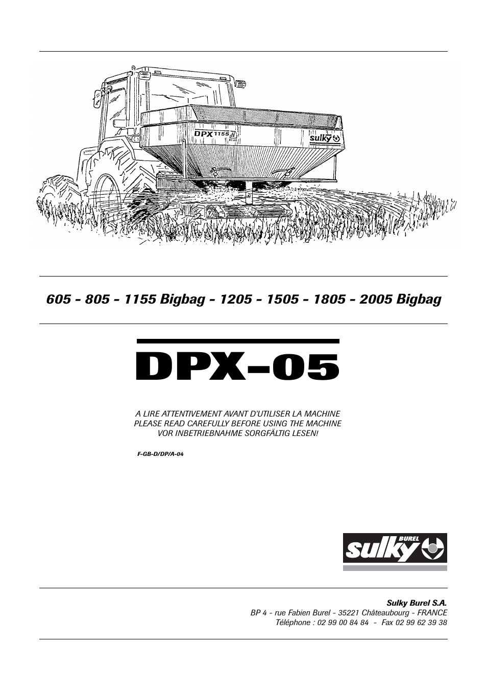 Sulky DPX 05 User Manual | 197 pages