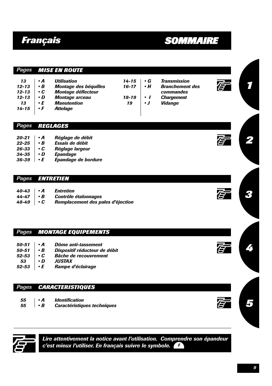 Sommaire, Français | Sulky DPX 05 User Manual | Page 11 / 197