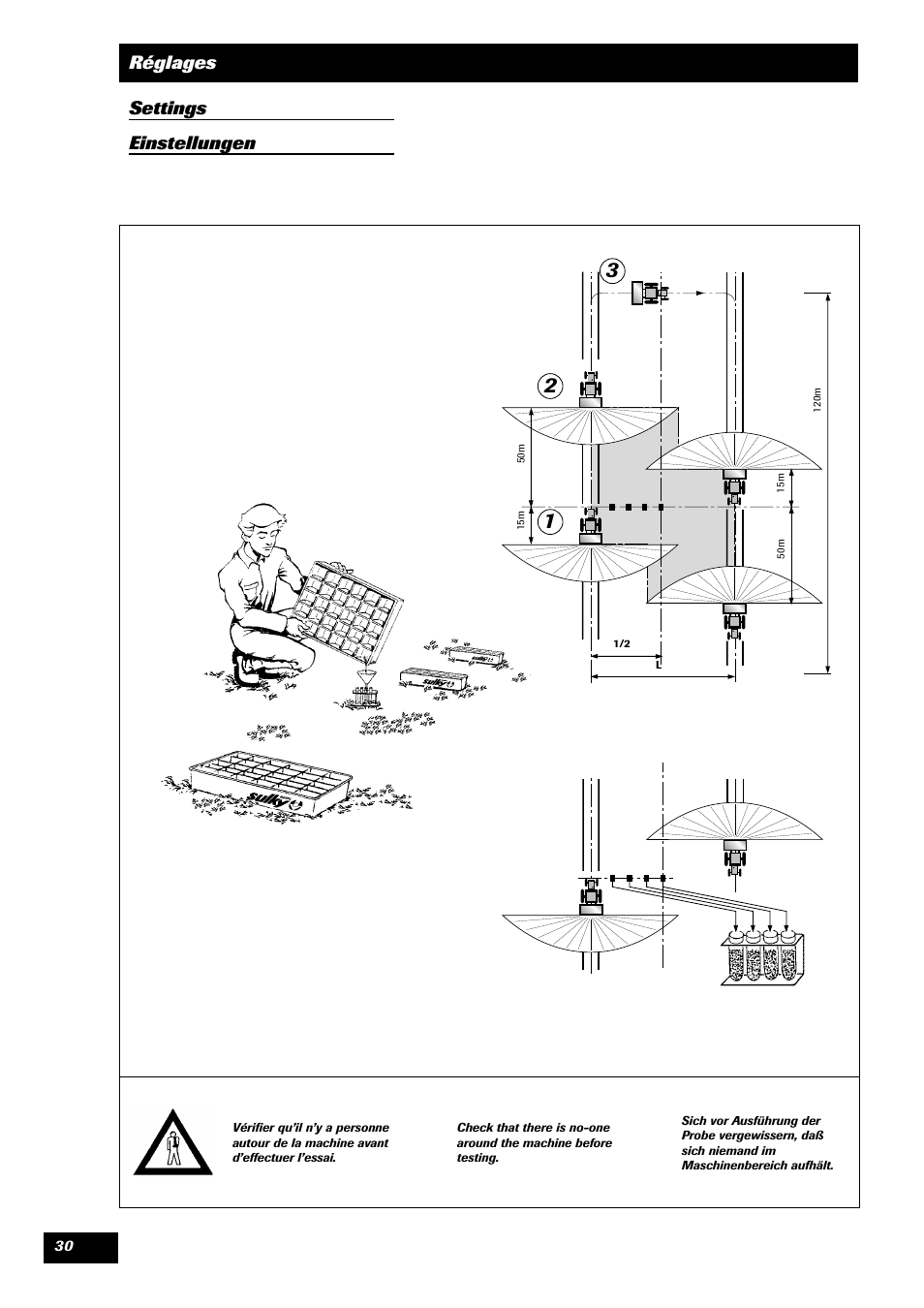 Réglages settings einstellungen | Sulky DPX 05 User Manual | Page 32 / 197