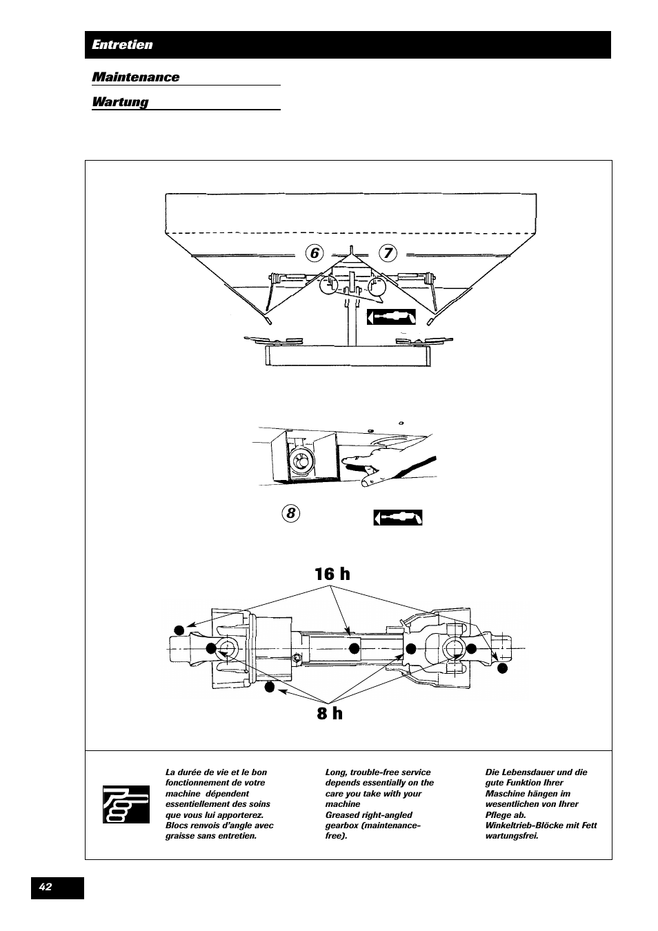 16 h 8 h | Sulky DPX 05 User Manual | Page 44 / 197
