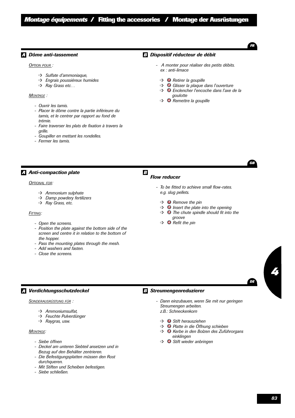 Sulky DPX Prima User Manual | Page 85 / 91