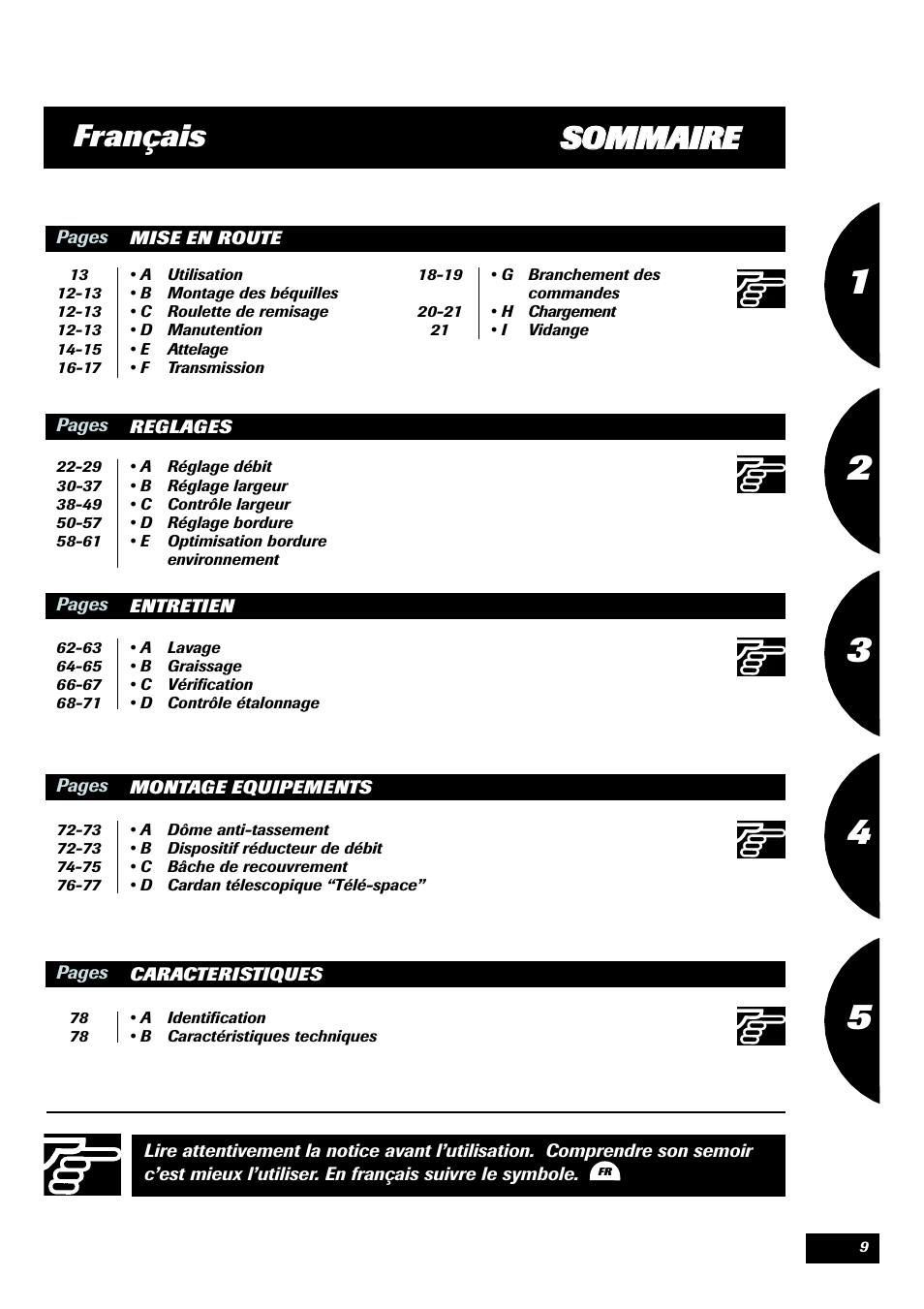 Sso om mm ma aiir re e français | Sulky 70 years series DPX User Manual | Page 11 / 81