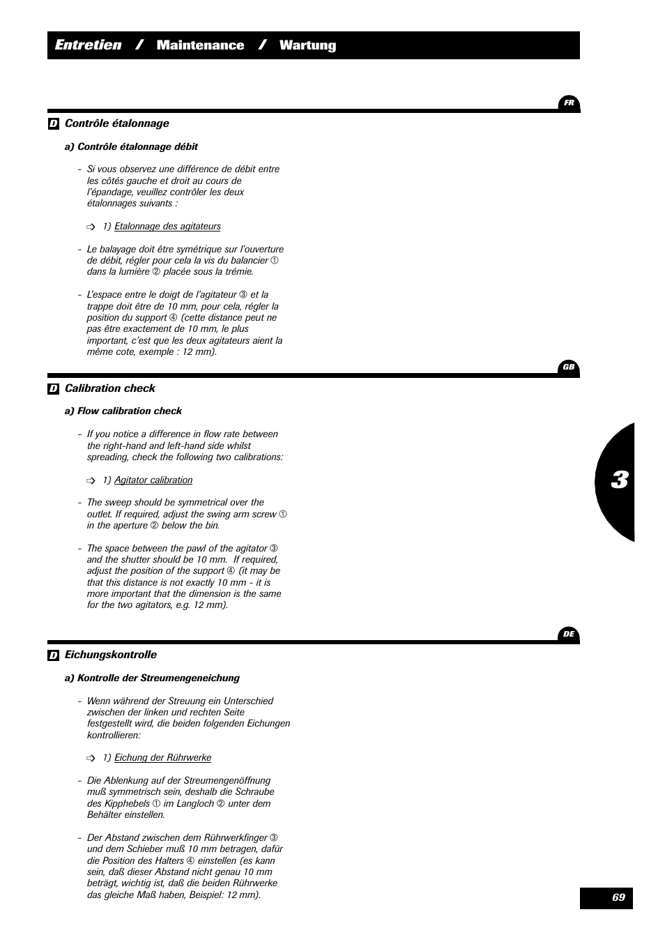 Entretien, Maintenance, Wartung | Sulky 70 years series DPX User Manual | Page 71 / 81